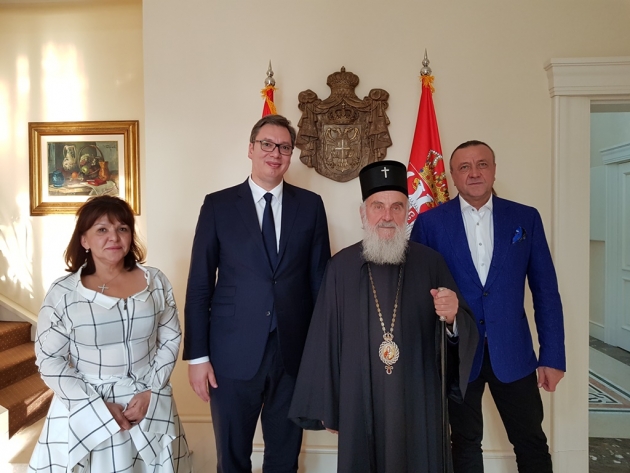 Meeting of President of the Republic of Serbia Vucic and Patriarch Irinej