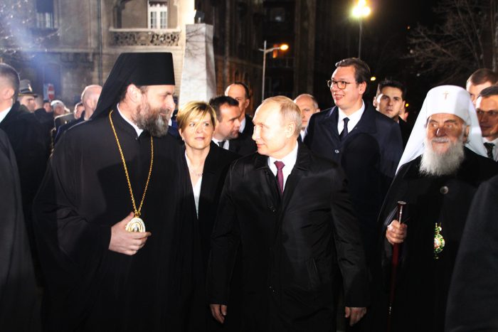 President Putin visited Saint Sava Cathedral in Belgrade