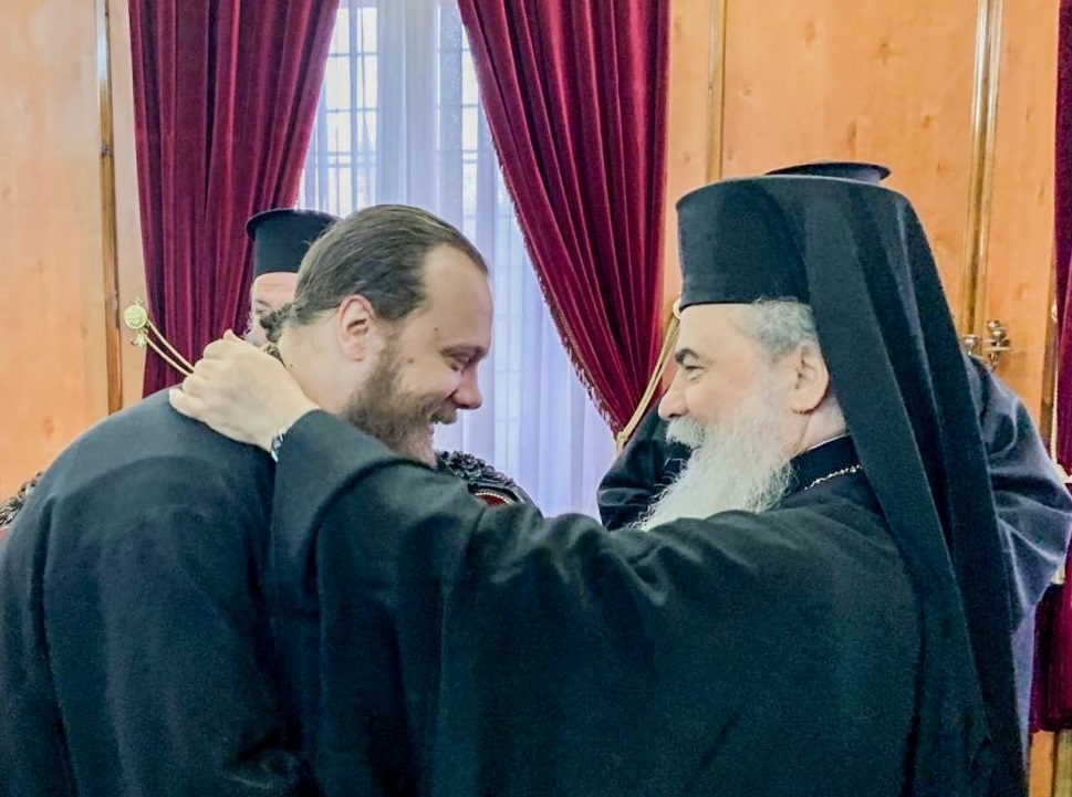 Patriarch Theophilos III receives pilgrims from the Ukrainian Orthodox Church