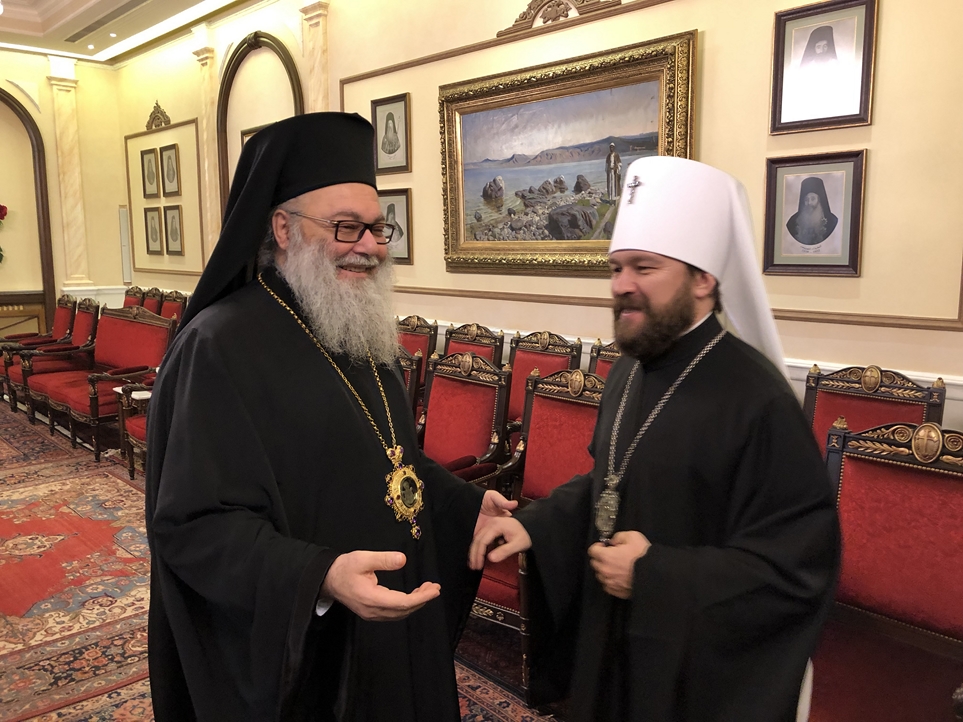 DECR chairman greets Primate of Orthodox Church of Antioch with the anniversary of enthronement