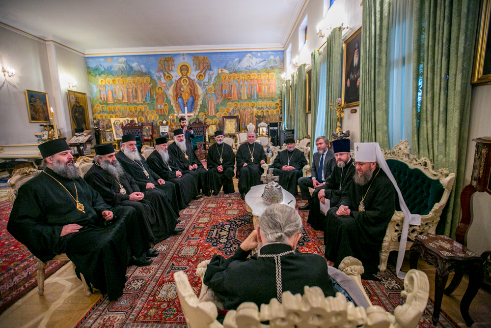 Patriarch of Georgia receives Metropolitan of Borispol and Brovary