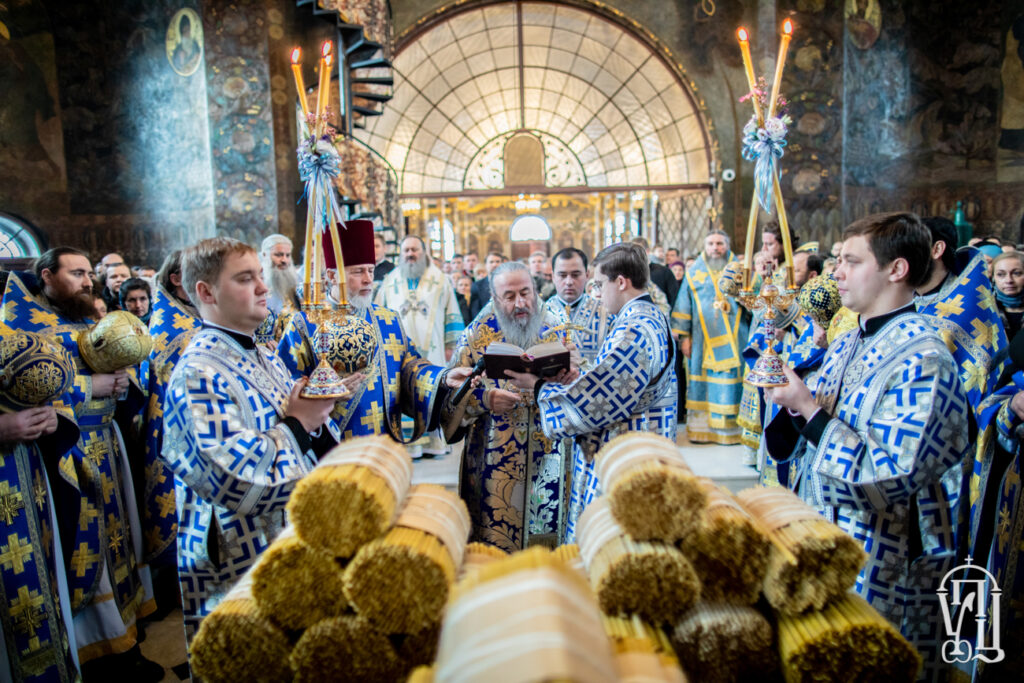 В праздник Сретения Господня Предстоятель Украинской Православной Церкви возглавил богослужение в Киево-Печерской лавре