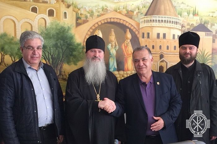 Head of the Russian Ecclesiastical Mission in Jerusalem meets with Nazareth mayor