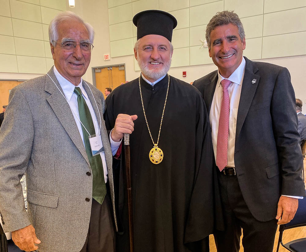 Archbishop Elpidophoros attends the installation of Dr. Thomas C. Katsouleas as the President of the University of Connecticut