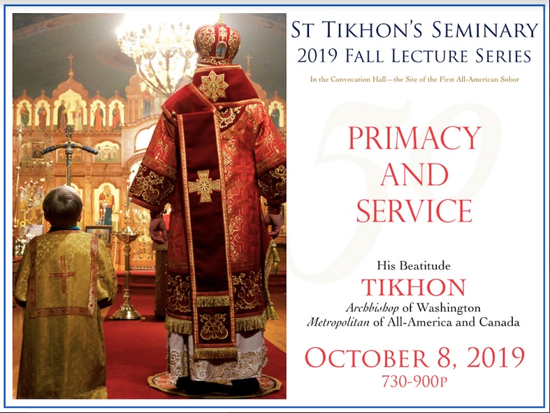 Metropolitan Tikhon to open October Lecture Series dedicated to Autocephaly