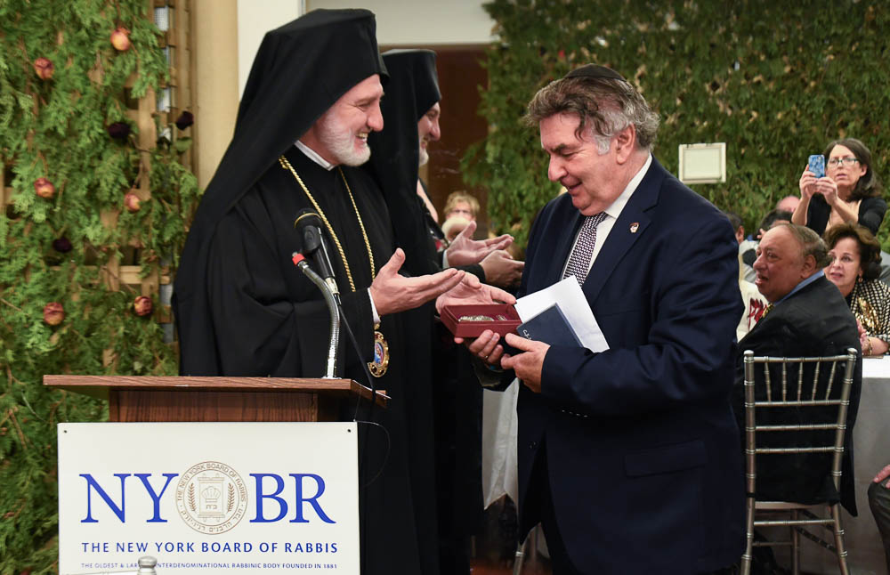 The New York Board of Rabbis Honors Archbishop Elpidophoros at Their Post-Sukkah in the Sky Reception