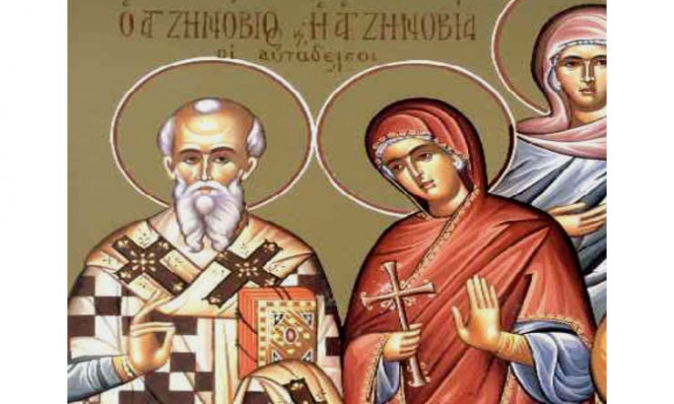 Church today venerates the memory of martyrs Zenobius and Zenobia