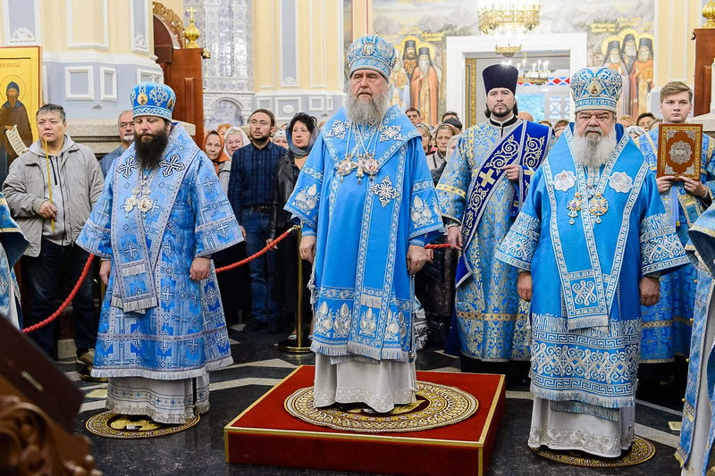 A delegation of the Russian Orthodox Church Abroad accompanying the Kursk-Root Icon of the Mother of God “of the Sign” takes part in feast-day celebrations of Apostle and Evangelist John the Theologian in Kazakhstan