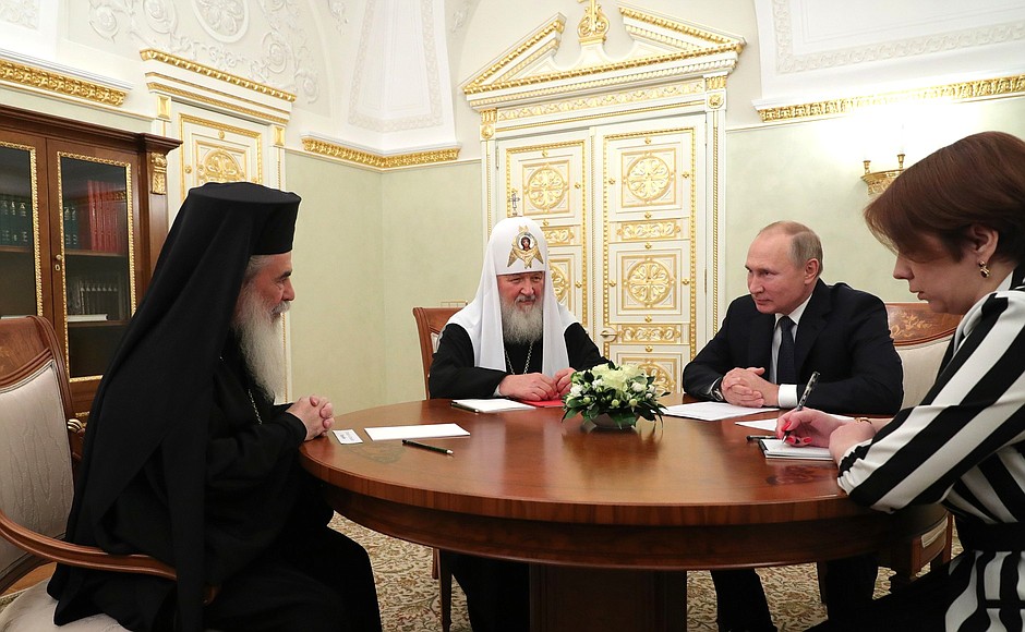 Με τον Βλαντιμίρ Πούτιν συναντήθηκε ο Πατρ. Ιεροσολύμων