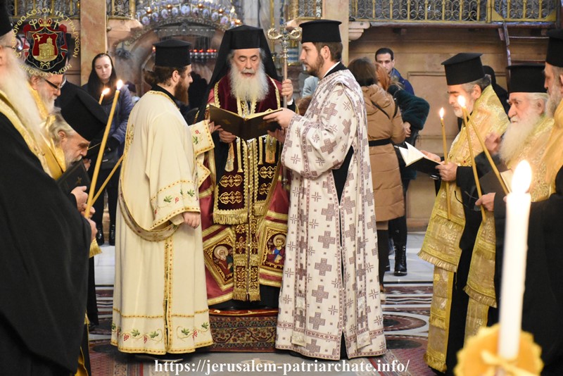 The memorial service for the Hagiotaphite Fathers at the Jerusalem Patriarchate