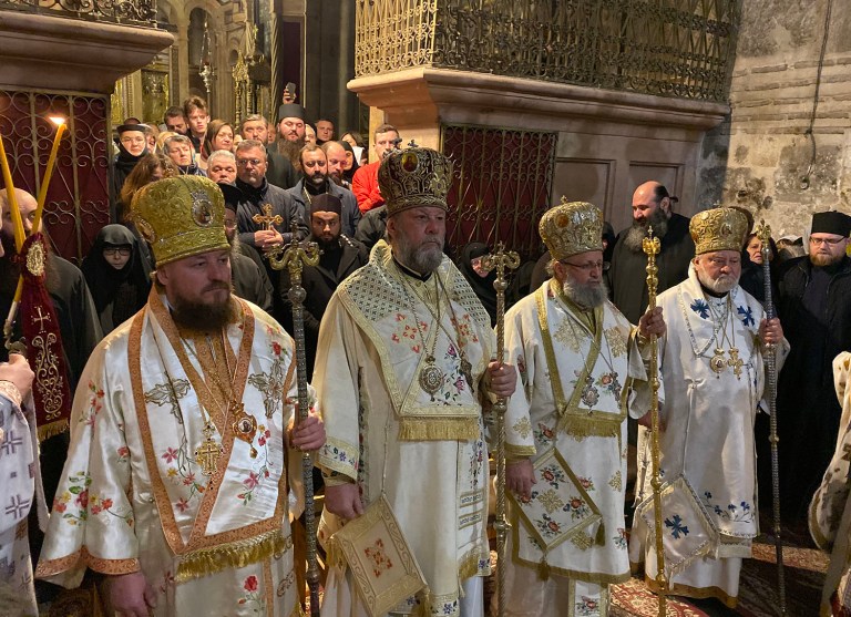 Metropolitan Vladimir of Chisinau and Moldova celebrated the Divine Liturgy in the Church of the Resurrection of the Lord in Jerusalem