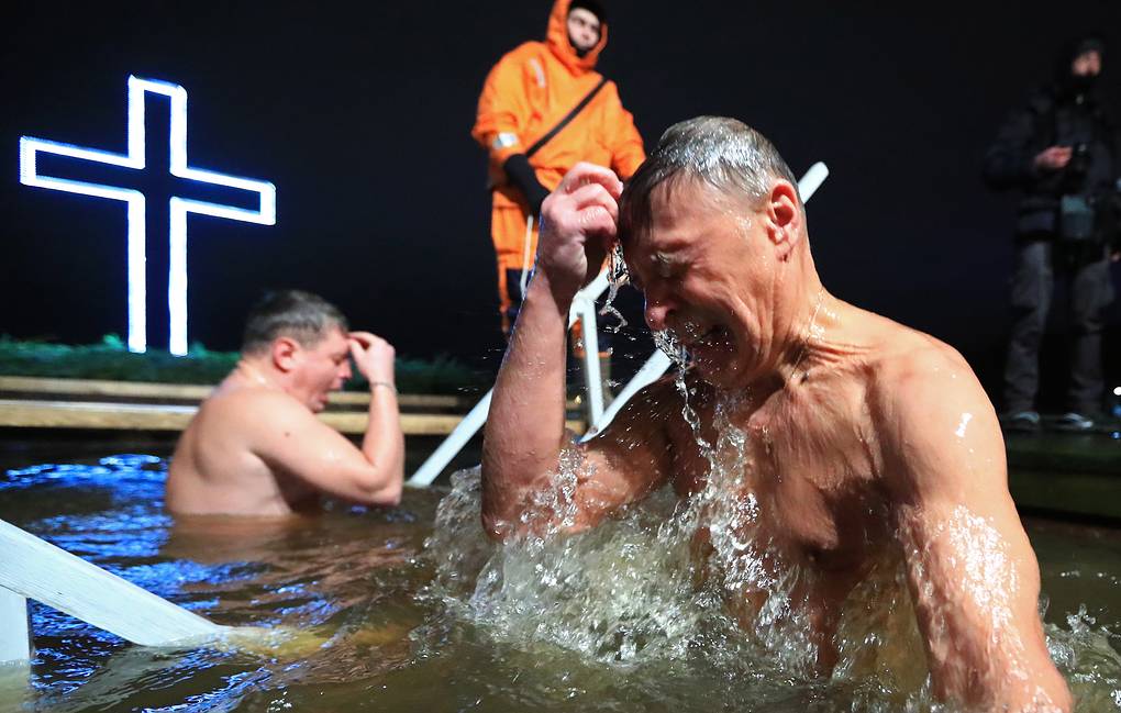 Orthodox Russian believers celebrate Epiphany