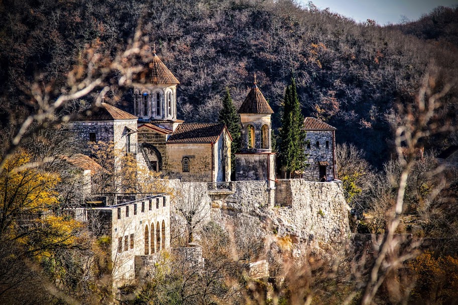 The landscaping works completed in Motsameta Monastery