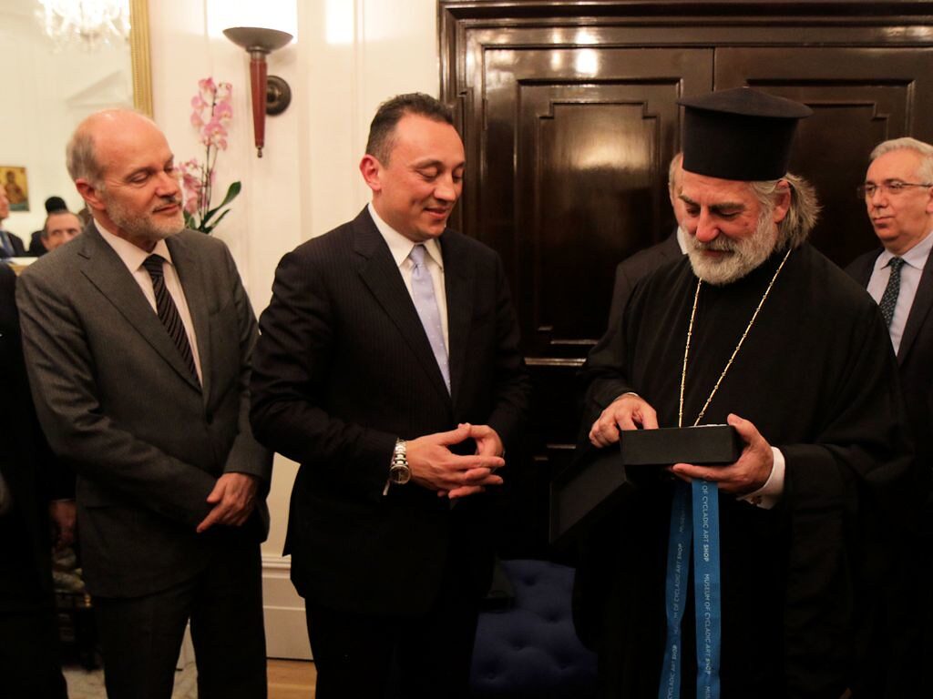 Archbishop of Thyateira and Great Britain receives visiting Greek Dep. FM