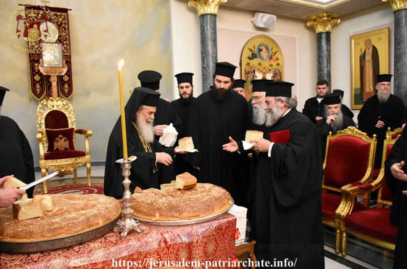 THE CUTTING OF THE NEW YEAR CAKE AT THE PATRIARCHATE