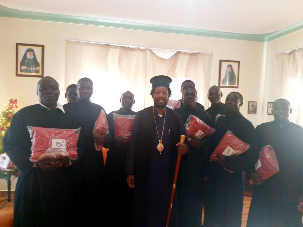 Bishop Silvester met with the priests in Northern Uganda