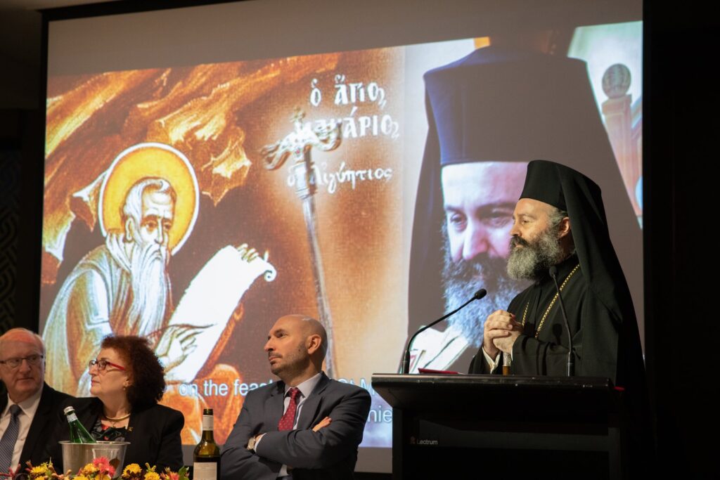 Archbishop Makarios was honoured by 1300 guests from all of Australia at the dinner celebrating his name day