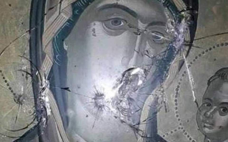 Shots fired on Religious Icons on Thasos island