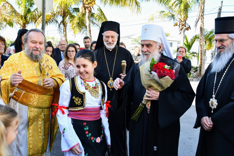 Serbian Patriarch Irinej celebrates in Miami