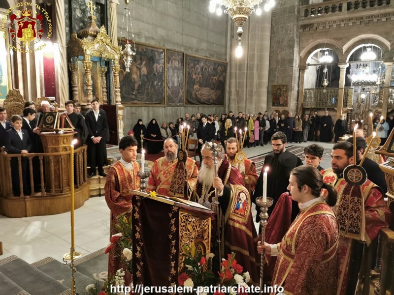 The First Stasis Of The Salutations to the Most Holy Theotokos at the Jerusalem Patriarchate