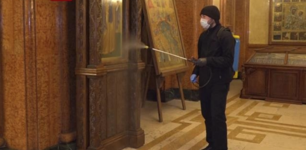 Georgia’s main cathedral disinfected during coronavirus outbreak