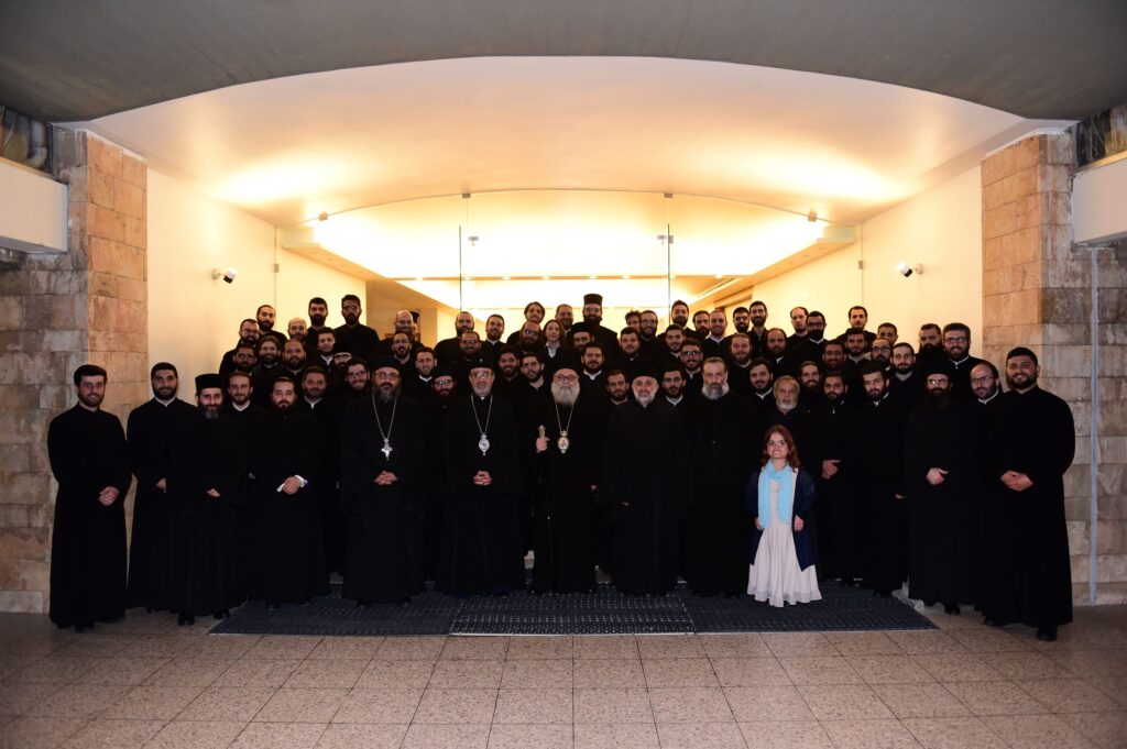 His Beatitude, Patriarch John X, meets the students of the Institute of Theology in Balamand