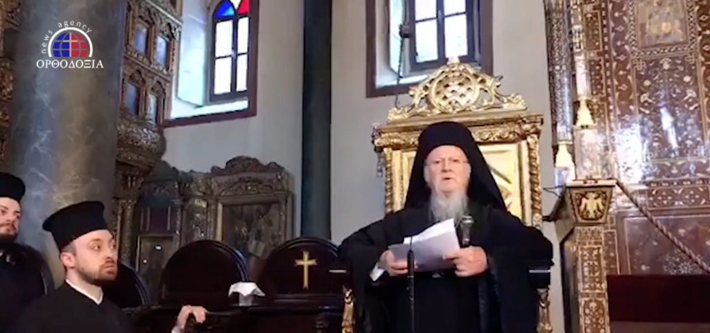 Message By His All-Holiness Ecumenical Patriarch Bartholomew at the Beginning of Holy and Great Week