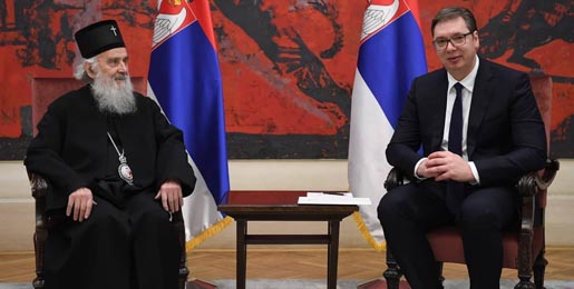 Serbian Patriarch Irinej had a telephone conversation with President Vucic