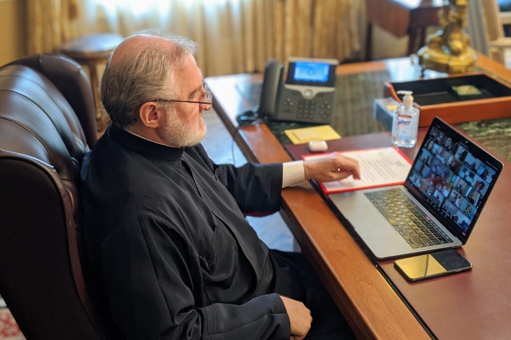 Archbishop Elpidophoros participated in the United Nations Virtual Consultation: “Global Pledge for Action”