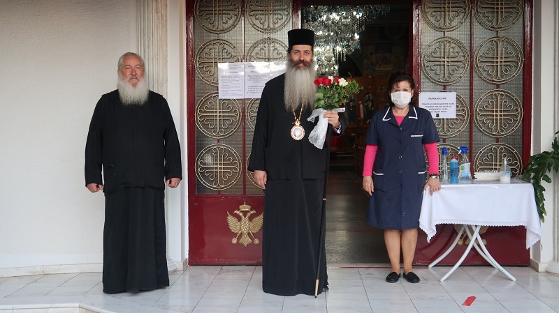 Metropolitan of Fthiotida tours parish cathedrals in Lamia to ensure compliance with public health precautions