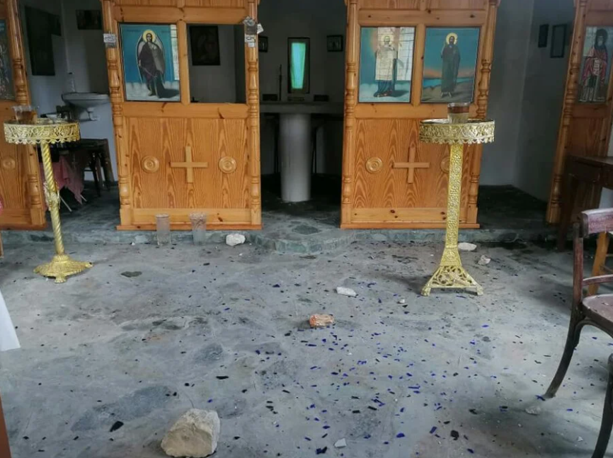 Church in Lesvos attacked with stones by illegal immigrants