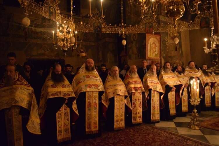 Holy icon Axion Esti venerated at Mt. Athos capital of Karyes