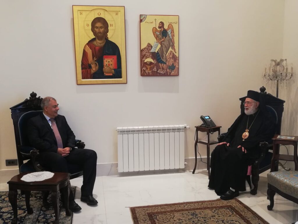 Metropolitan bishop of the Greek Orthodox Church of Beirut, Elias Audi, met with newly-appointed governor of Beirut