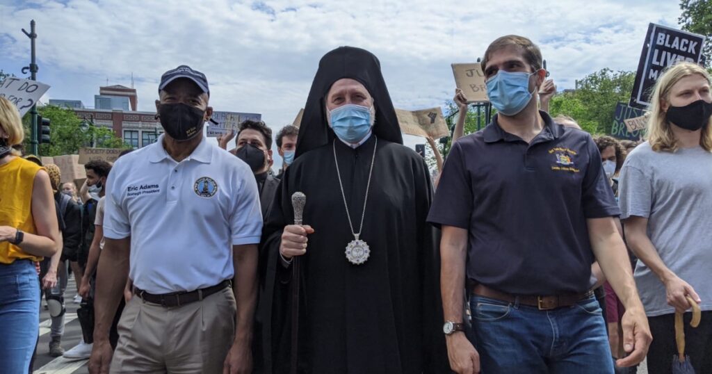 Archbishop Elpidophoros Marches in Brooklyn