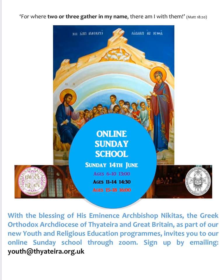 Archdiocese of Thyateira & Great Britain – Online Sunday School: 14th June