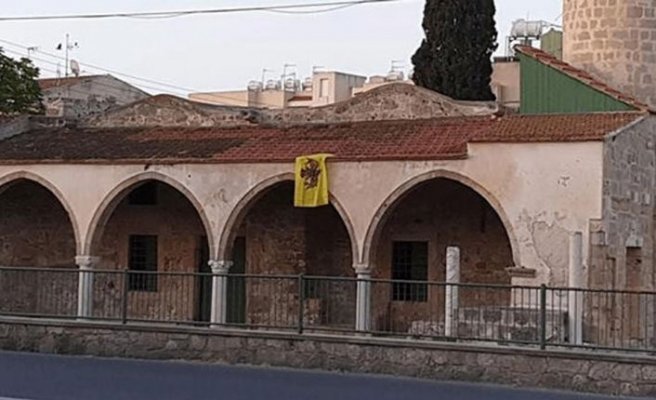 Police chasing up leads over Byzantine flag at Larnaca mosque