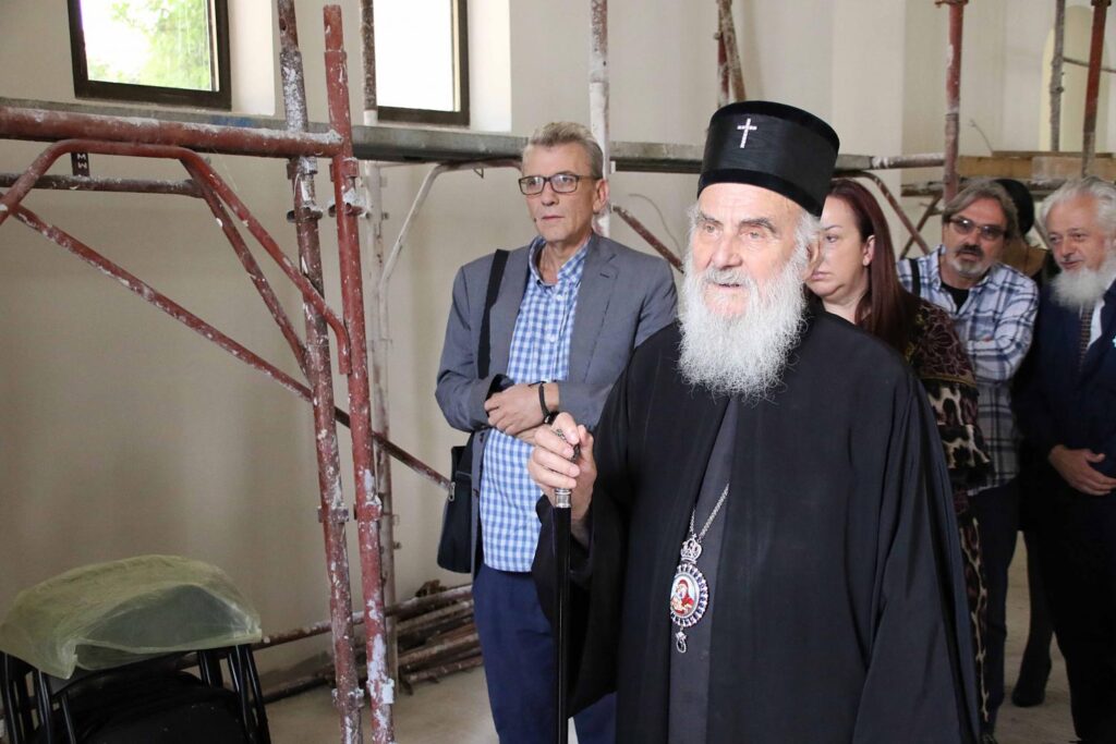 Ο Πατριάρχης επιθεώρησε τις εργασίες σε ναού του Βελιγραδίου