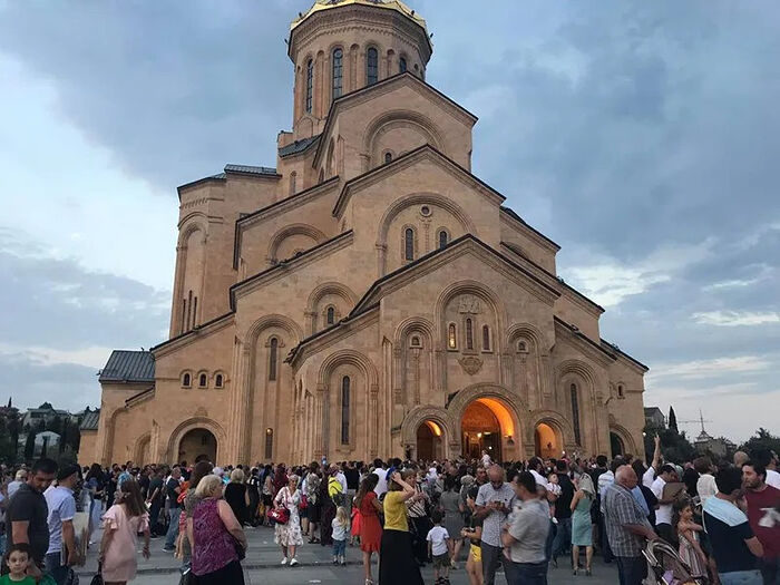 PATRIARCH ILIA BECOMES GODFATHER TO ANOTHER 700+ CHILDREN IN 63RD MASS BAPTISM