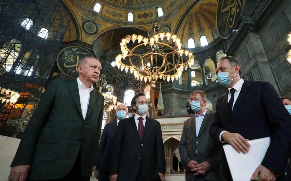 Reverse countdown for sacrilegious conversion of Hagia Sophia into mosque by Islamist Erdogan govt