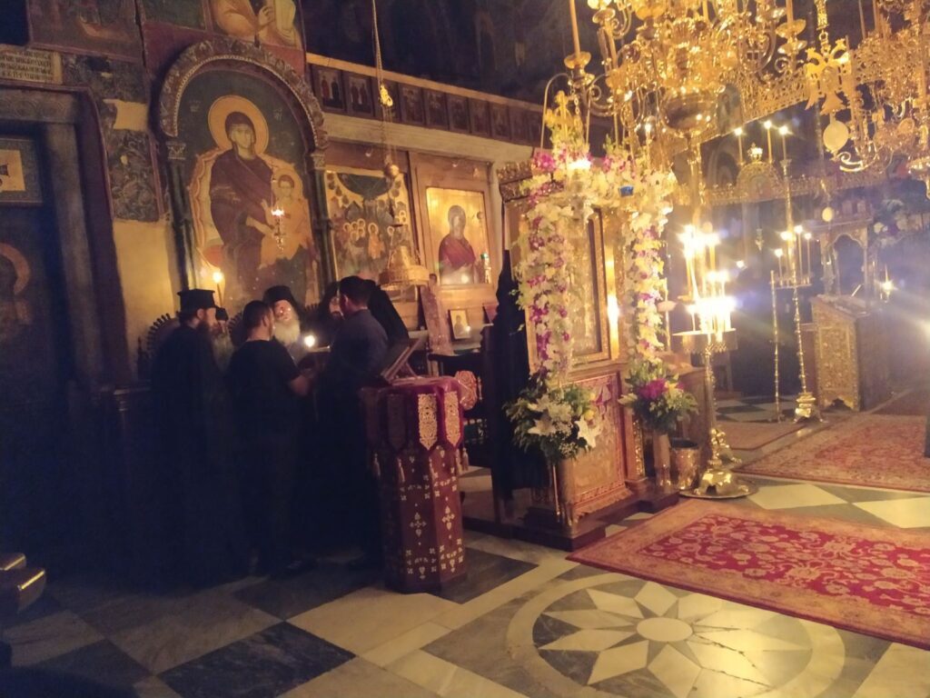 Feast day of the Dormition celebrated on Mt. Athos, based on the Julian calendar