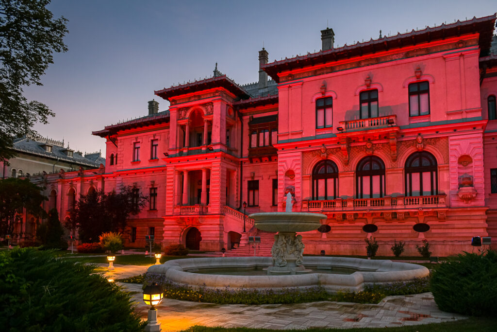 Buildings illuminated in red to honour the Holy Brâncoveanu Martyrs