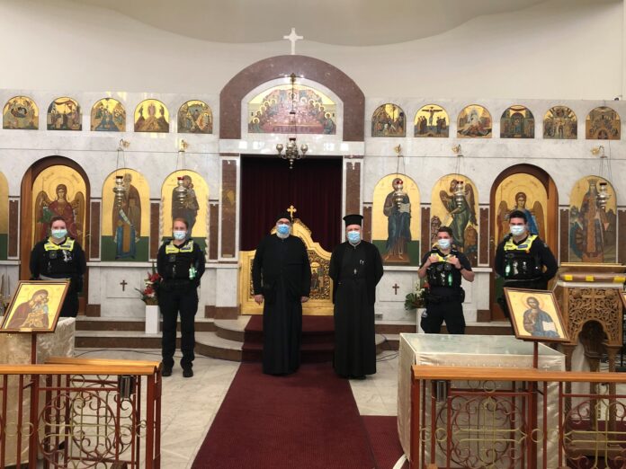 St Haralambos Greek Orthodox Parish and police in Victoria join forces during emergency
