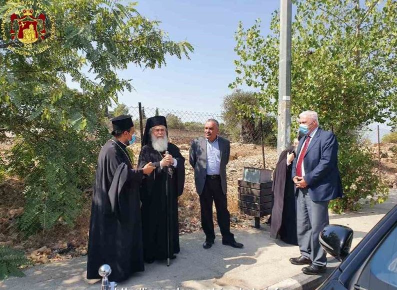 Visit of his Beatitude the Patriarch of Jerusalem at the ruins of the Holy Church of St. Stephen in Ramallah