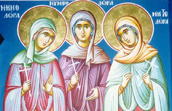 Feast day of Menodora, Metrodora and Nymphodora, the Martyrs
