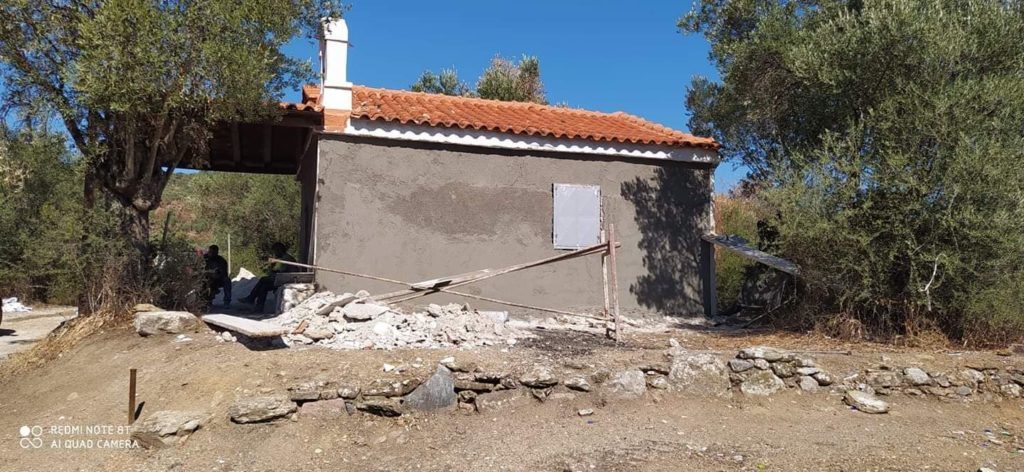 Restoration of chapels sacked, vandalized around Moria migrant camp begins