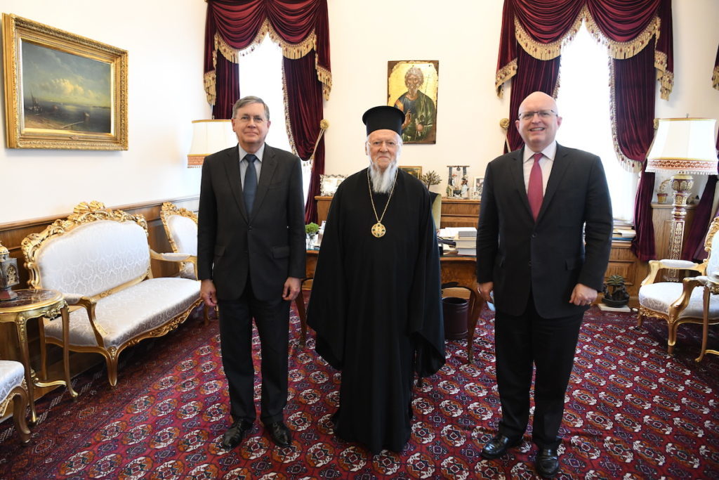Ecumenical Patriarch Bartholomew receives US Amb. Philip Reeker at Patriarchate