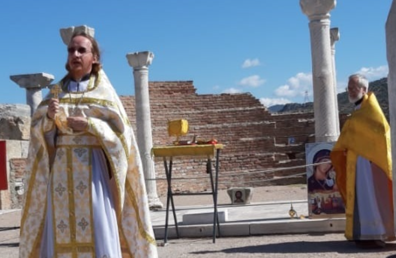 On the commemoration day of St. John the Theologian, the Divine Liturgy was celebrated at his burial place near Ephesus