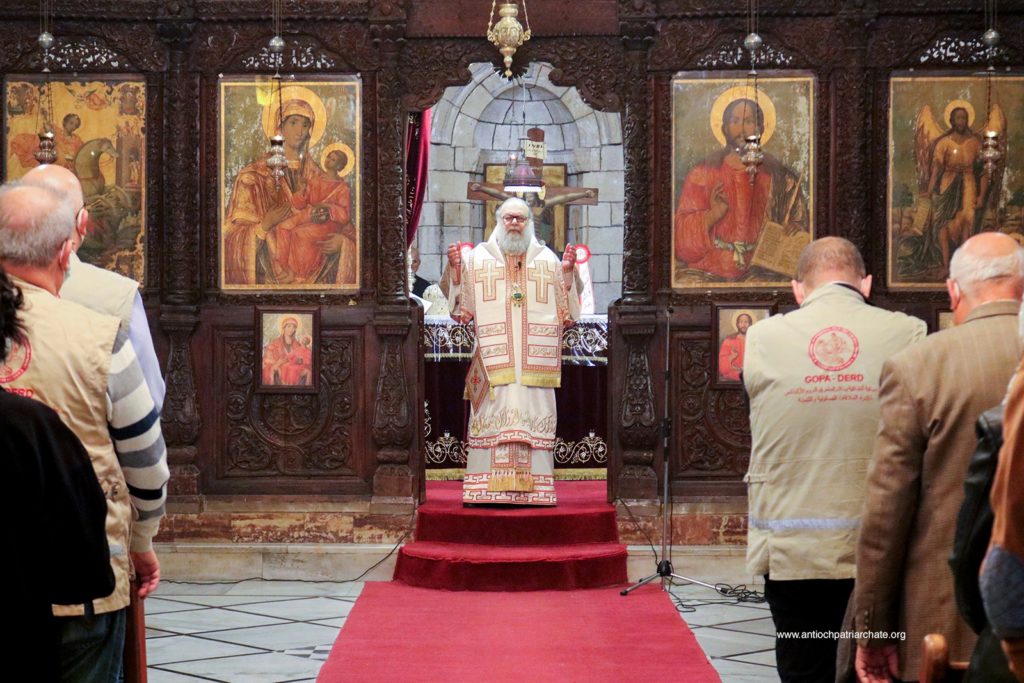 His Beatitude Patriarch John X celebrates the Sunday Liturgy in the Monastery of St. George Al-Humeyra – Wadi Al-Nassara