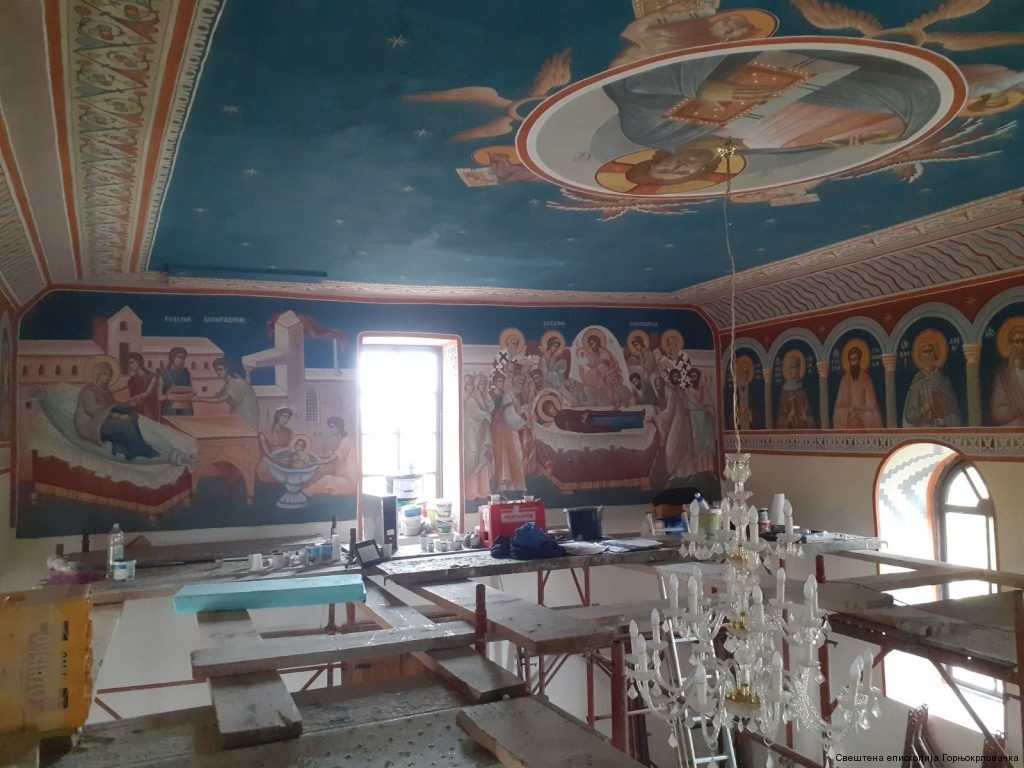 Fresco-paintings of the church at Smiljan started