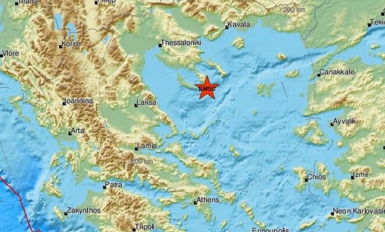 Moderate earthquake near Mount Athos